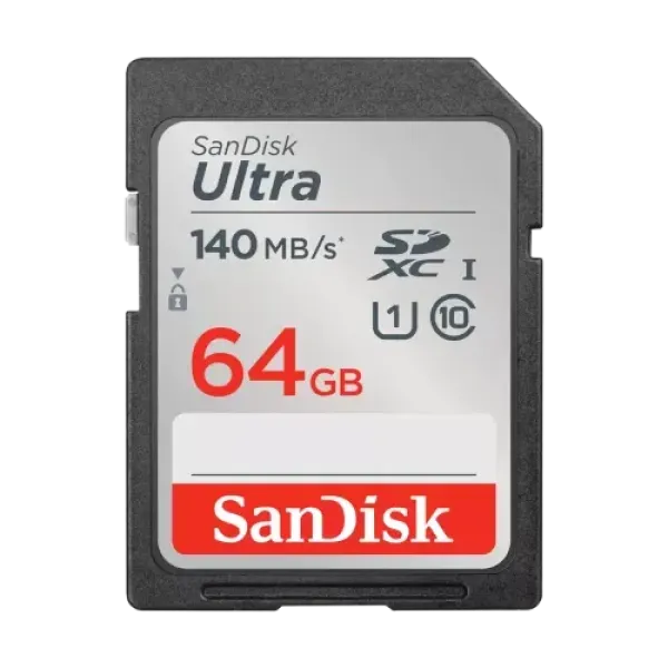 Sandisk Ultra 64GB 140Mbps SDXC UHS-I Memory Card (SDSDUNB-064G-GN6IN)